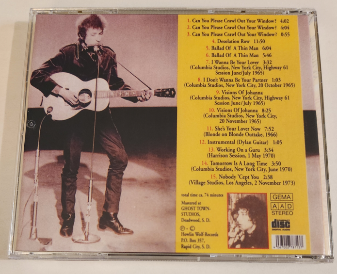 Bob Dylan: Acetates On The Tracks Vol.1-4 (1962-1994) Studio Sessions, Outtakes (4 Single CDs) - Image 5