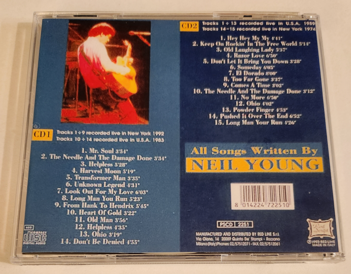 Neil Young: Absolutely Acoustic - Live Concert Compilation, Los Angeles, 2-7-83, OH. 9-18-73, Westwood One 1989 (2CD) - Image 2