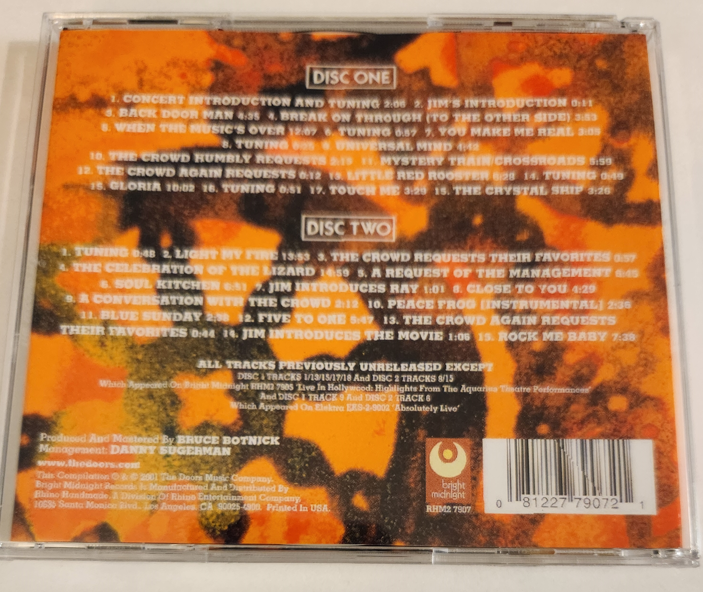 The Doors: The Second Performance - Aquarius Theater July 21, 1969 Live Concert (2CD) - Image 2