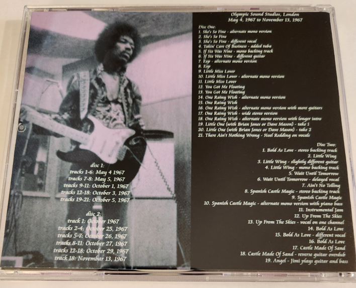 Jimi Hendrix: The Complete Axis: Bold As Love Outtakes Olympic Sound Studios, London May 4, 1967 to November 13, 1967 Studio Sessions, Outtakes (2CD) - Image 2