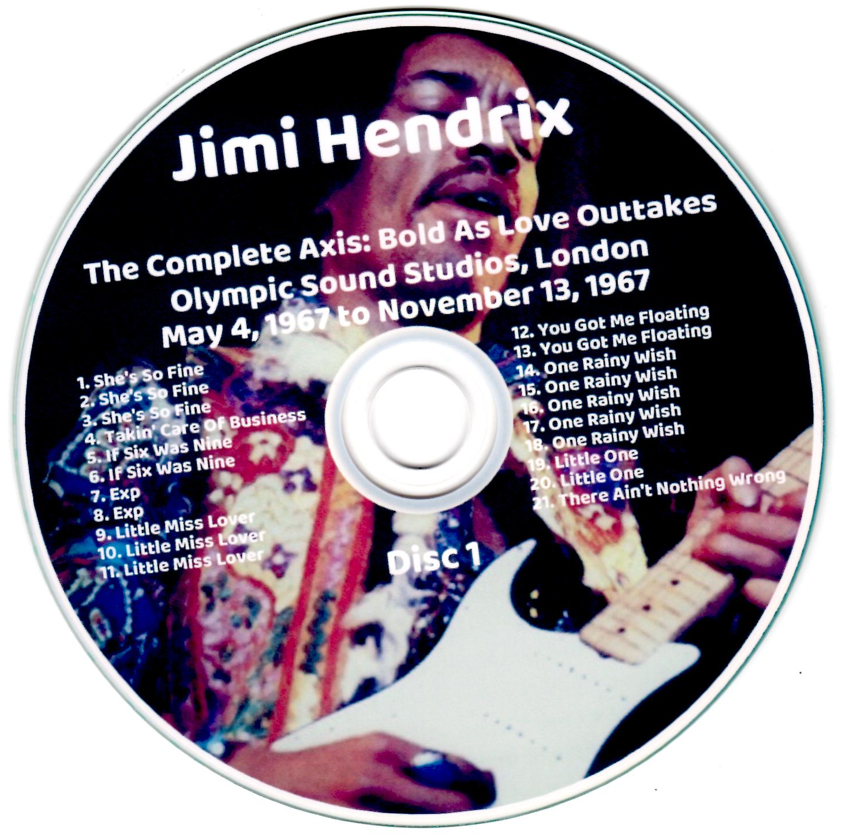 Jimi Hendrix: The Complete Axis: Bold As Love Outtakes Olympic Sound Studios, London May 4, 1967 to November 13, 1967 Studio Sessions, Outtakes (2CD) - Image 3