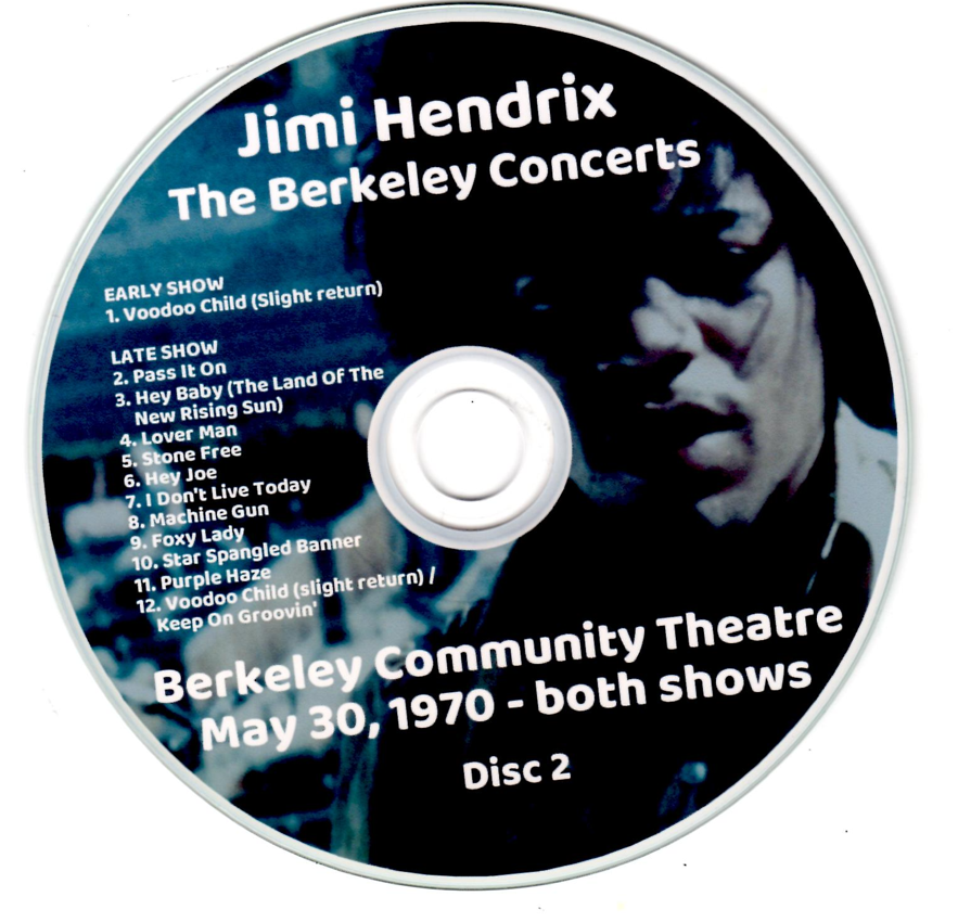 Jimi Hendrix: The Berkeley Concerts Berkeley Community Theatre, May 30, 1970 - both shows Live Concert (2CD) - Image 4