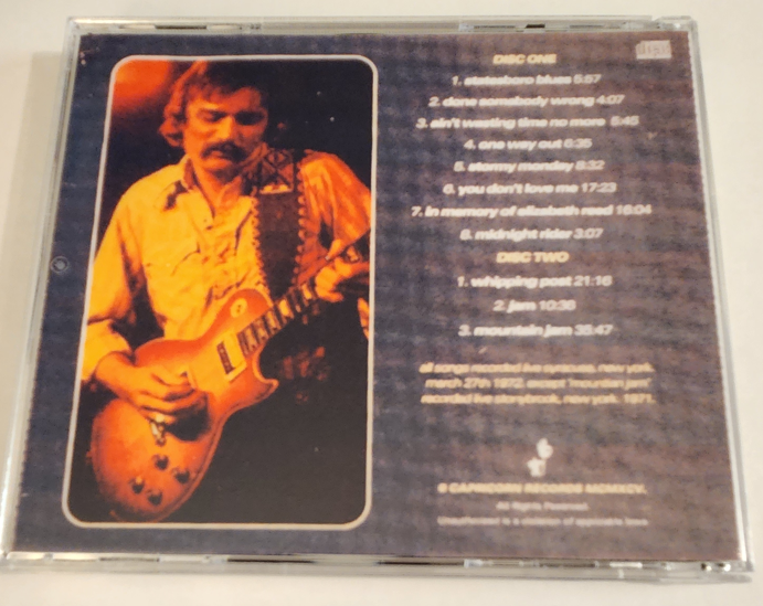 Allman Brothers: My Brothers Keeper - Manley Fieldhouse, Syracuse, NY, April 7, 1972 Live Concert (2CD) - Image 2