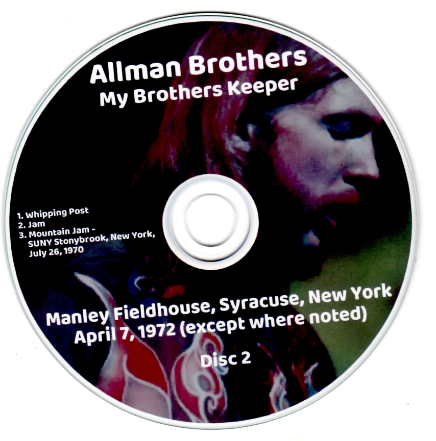 Allman Brothers: My Brothers Keeper - Manley Fieldhouse, Syracuse, NY, April 7, 1972 Live Concert (2CD) - Image 4