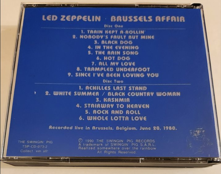 Led Zeppelin: Brussels Affair - Brussels, Belgium, June 20, 1980 Live Concert (2CD) - Image 2