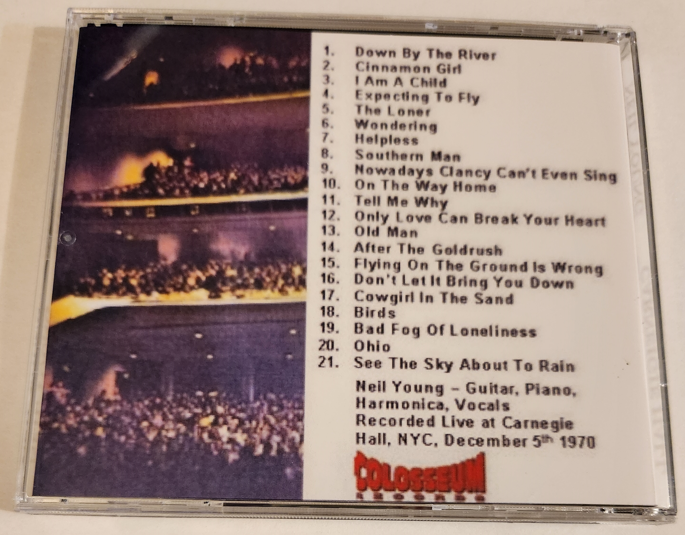 Neil Young: Carnegie Hall 1970 New York, December 6, 1970 Live Concert (1CD) - Image 2