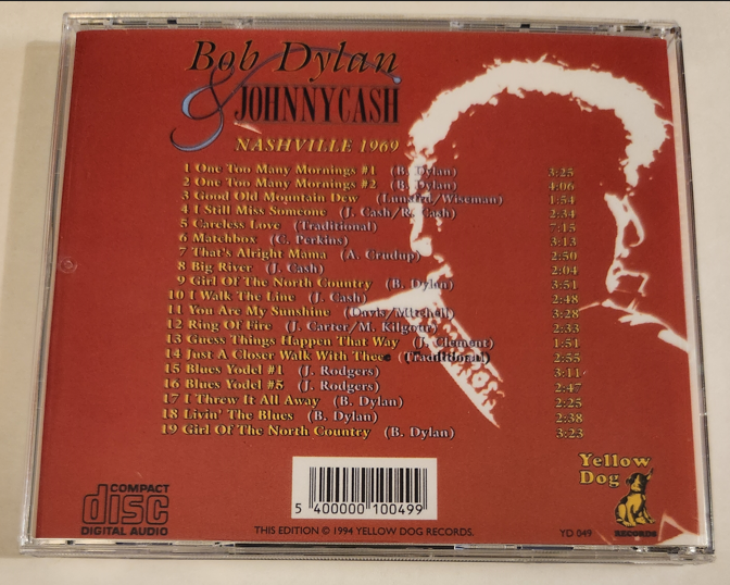 Bob Dylan w/ Johnny Cash: CBS Studio A, Nashville, TN February 17-18, 1969 Live Concert (1CD) - Image 2