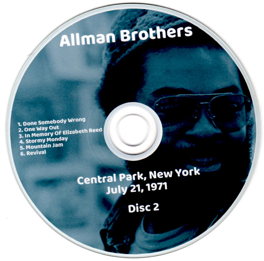 Allman Brothers: Central Park, New York July 21, 1971 Live Concert (2CD) - Image 4