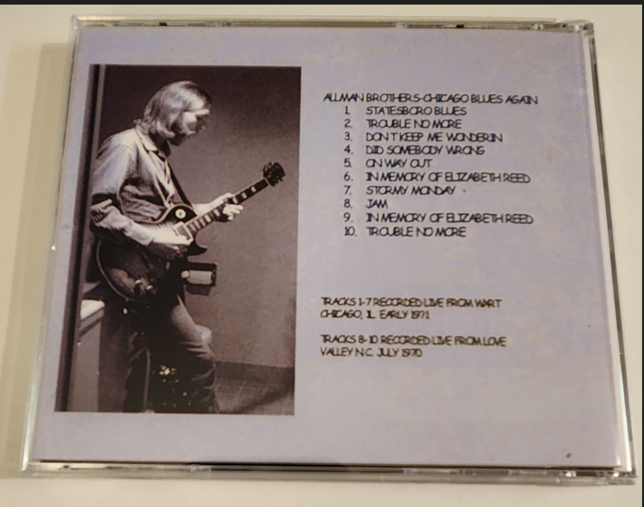 Allman Brothers: Chicago Blues Again WXRT, Chicago, IL, early 1971 Studio Sessions Outtakes (1CD) - Image 2