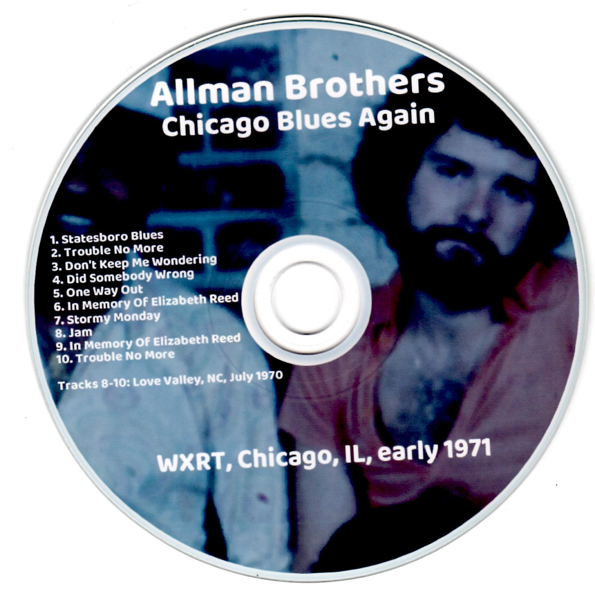Allman Brothers: Chicago Blues Again WXRT, Chicago, IL, early 1971 Studio Sessions Outtakes (1CD) - Image 3
