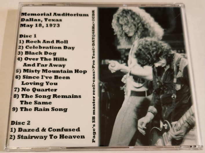 Led Zeppelin: Dallas 1973 - Memorial Auditorium, Dallas, TX May 18, 1973 Live Concert (2CD) - Image 2