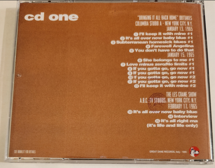 Bob Dylan: 1965 Revisited - Original 10CD version of Great Dane bootleg set - Studio Sessions, Demos Outtakes (4 Single CDs + 5 Double CDs=14 CDs) - Image 2