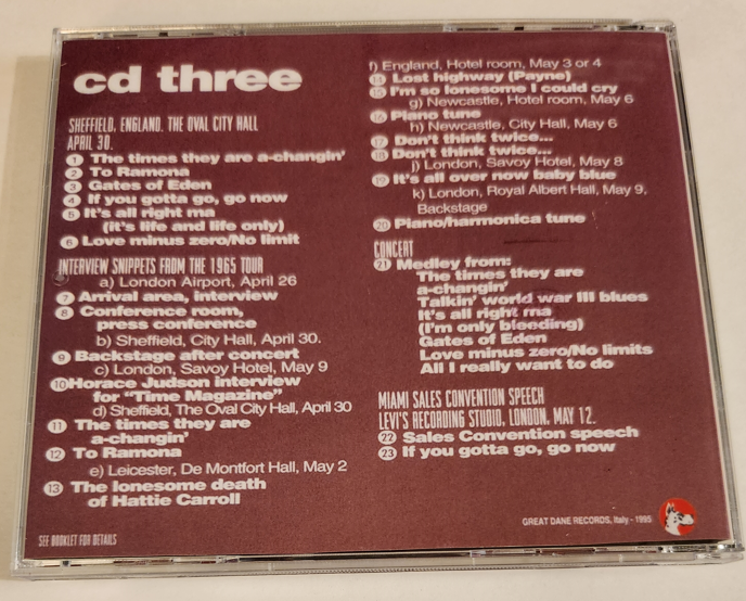 Bob Dylan: 1965 Revisited - Original 10CD version of Great Dane bootleg set - Studio Sessions, Demos Outtakes (4 Single CDs + 5 Double CDs=14 CDs) - Image 8
