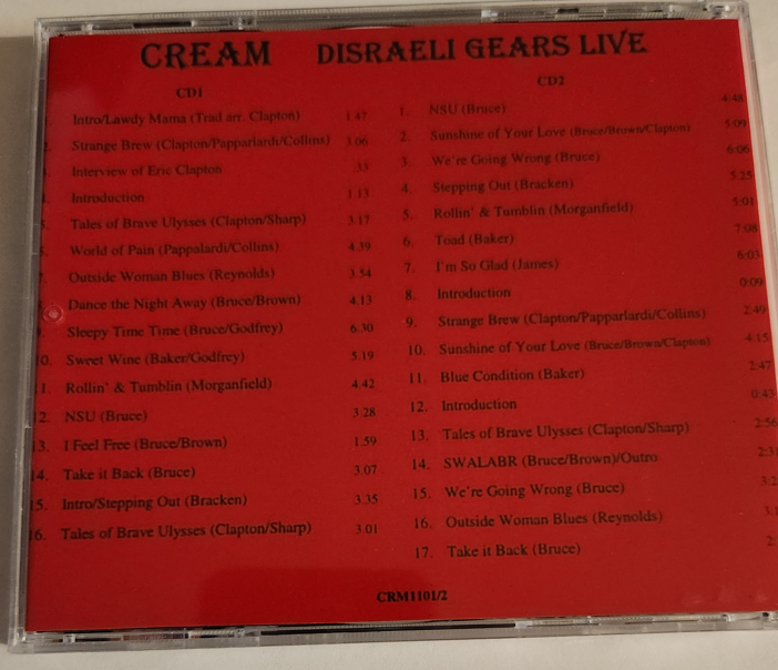 Cream: Disraeli Gears Live Concert Clips Compilation (2CD) - Image 2