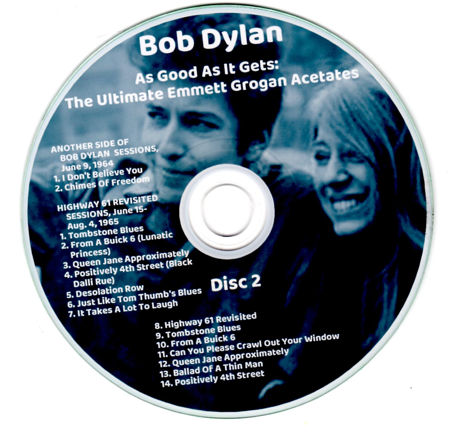 Bob Dylan: As Good As It Gets - The Ultimate Emmett Grogan Acetates Studio Sessions, Outtakes Another Side of Bob Dylan, Another Side of Bob Dylan, Highway 61 Revisited (2CD) - Image 4
