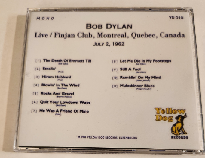 Bob Dylan: Finjan Club, Montreal Quebec July 2, 1962 - Live Concert (1CD) - Image 2