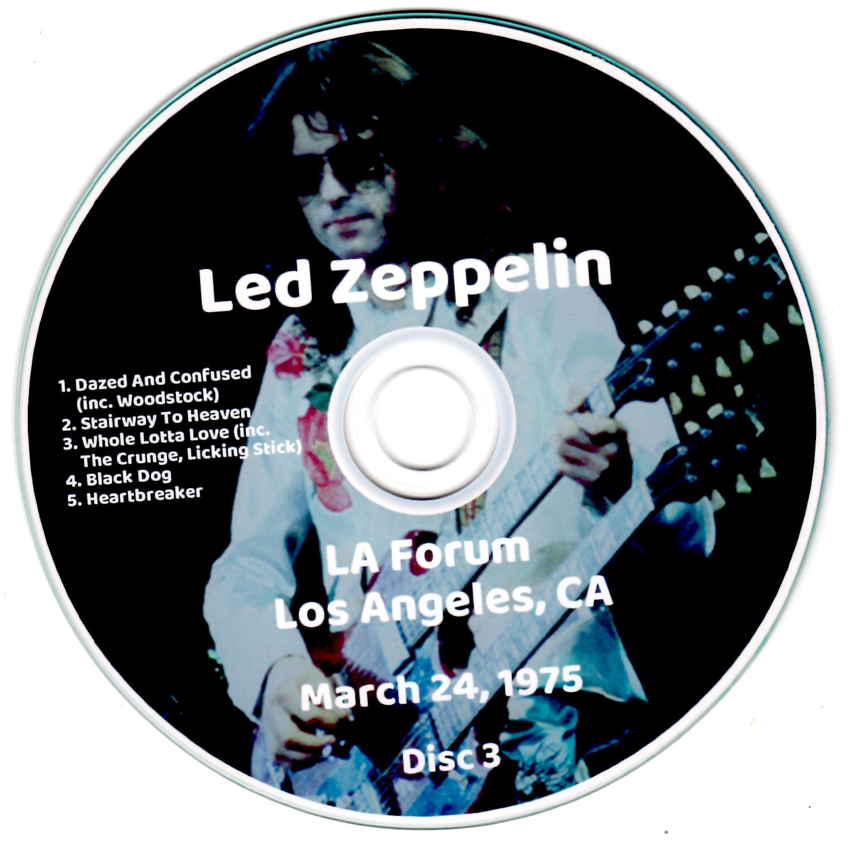 Led Zeppelin: Deep Throat I - The Forum, Inglewood, CA March 24, 1975 Live Concert (3CD) - Image 5