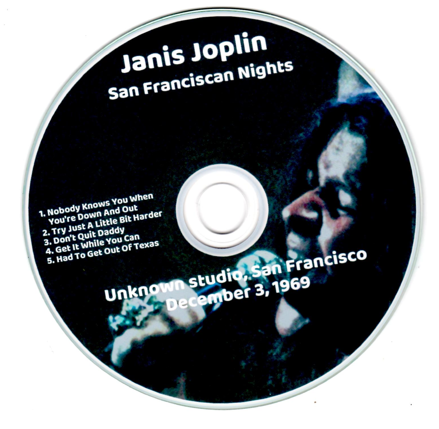 Janis Joplin w/ Mike Bloomfield & Friends: San Franciscan Nights Unknown studio, San Francisco December 3, 1969 Live Concert (1CD) - Image 3