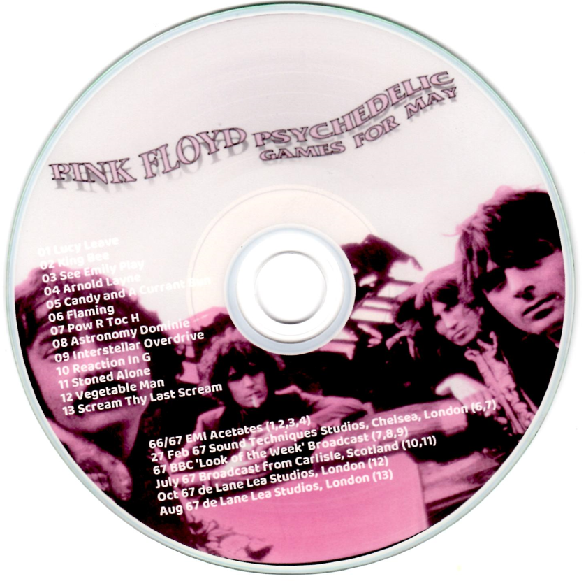 Pink Floyd w/ Syd Barrett: Psychedelic Games for May 1966-1967 Studio Sessions Live Concerts (1CD) - Image 3