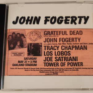 John Fogerty w/ Jerry & Bob - Concert Against AIDS - Oakland Coliseum, Oakland, CA May 27, 1989 Live Concert (1CD)