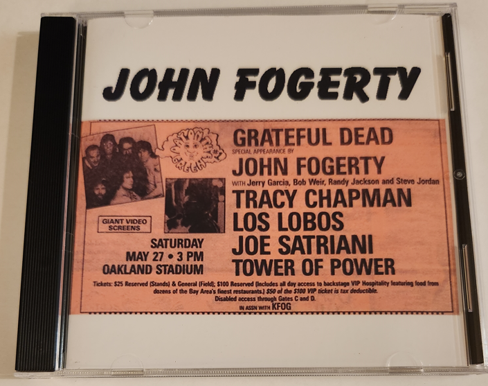John Fogerty w/ Jerry & Bob - Concert Against AIDS - Oakland Coliseum, Oakland, CA May 27, 1989 Live Concert (1CD)
