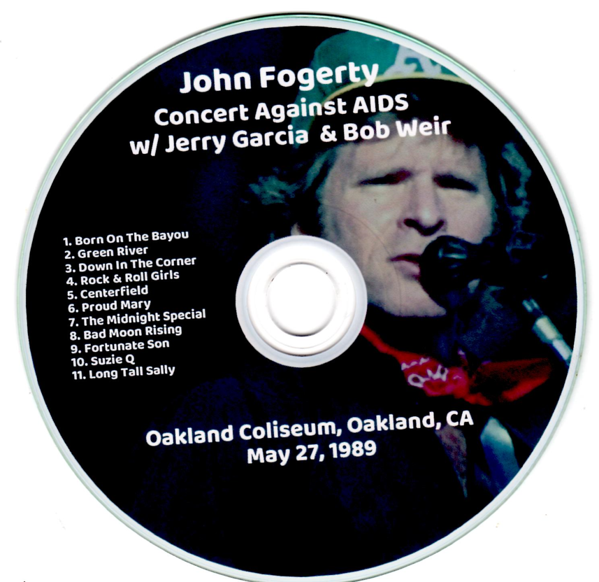 John Fogerty w/ Jerry & Bob - Concert Against AIDS - Oakland Coliseum, Oakland, CA May 27, 1989 Live Concert (1CD) - Image 3