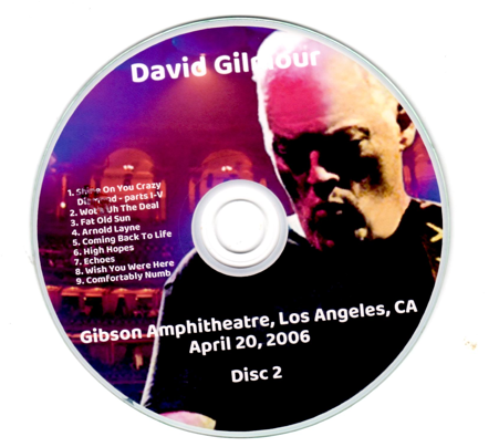David Gilmour: Gibson Amphitheatre, Los Angeles, CA April 20, 2006 Live Concert (2CD) - Image 4