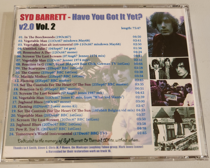 Pink Floyd w/ Syd Barret: Have You Got it Yet . V. 2 - Studio Outtakes Sessions Demos Live Concerts (2 Single CDs) - Image 5