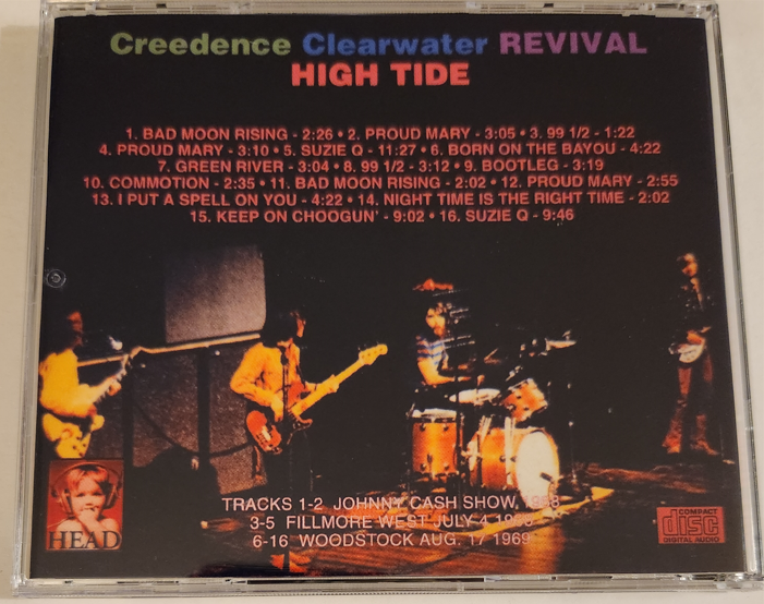 Creedence Clearwater: High Tide - Live Concert Compilation - Johnny Cash 1968 + Woodstock 69 + Fillmore West 68 (1CD) - Image 2