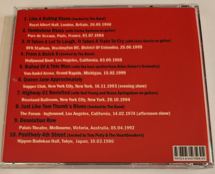 Bob Dylan: Highway sixty-LIVE Revisited, various venues 1965-1999 Live Concerts (1CD) - Image 2