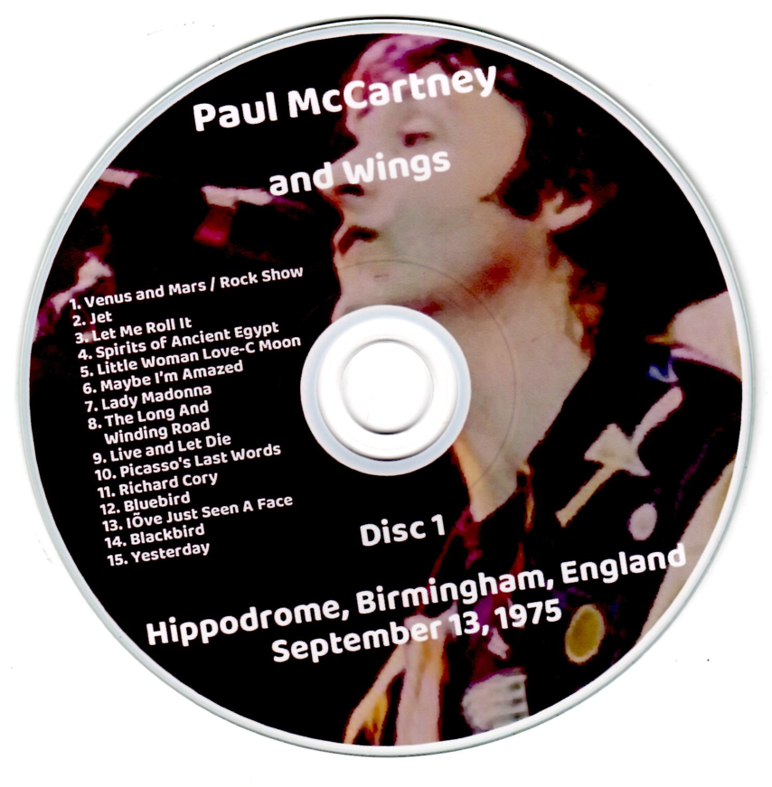 Paul McCartney & Wings: Hippodrome, Birmingham, England September 13, 1975 Live Concert (2CD) - Image 3