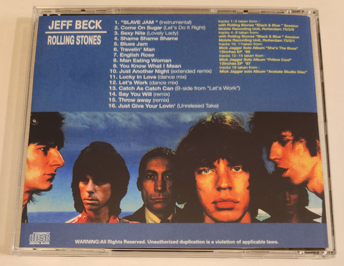Rolling Stones w/ Jeff Beck: Jamming With The Stones Black And Blue session, Rotterdam, February 1975 + Mick Jagger Solo Studio Outtakes (1CD) - Image 2