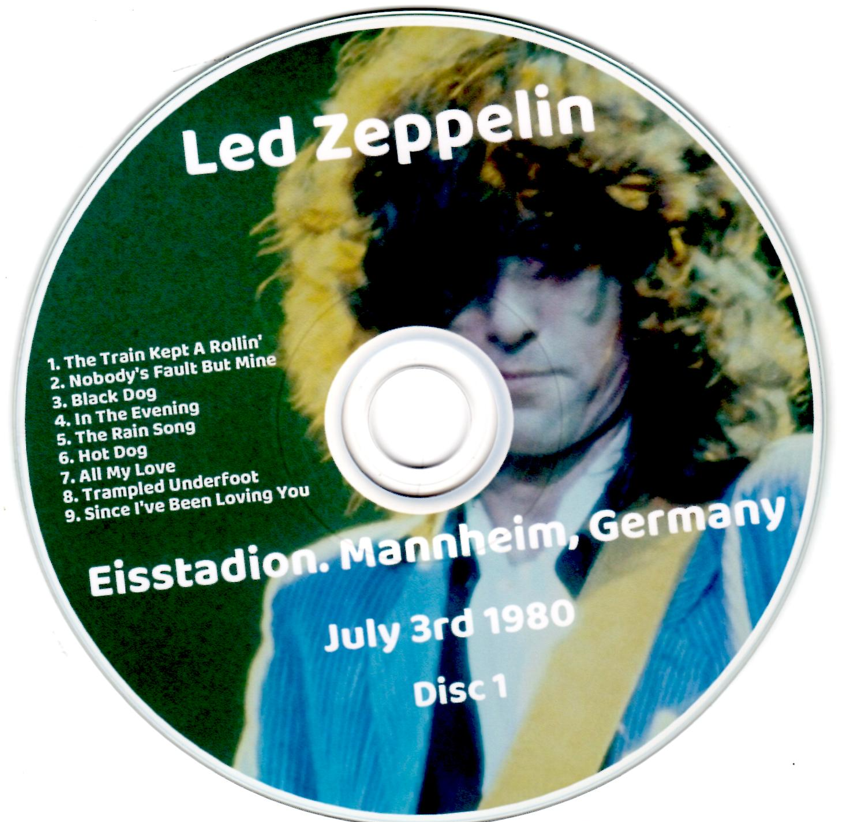 Led Zeppelin: Motivated Dinosaurs In Mannheim pt. 1 and 2 Mannheim, Germany, July 3rd 1980 Live Concert (2 Separate CDs) - Image 3