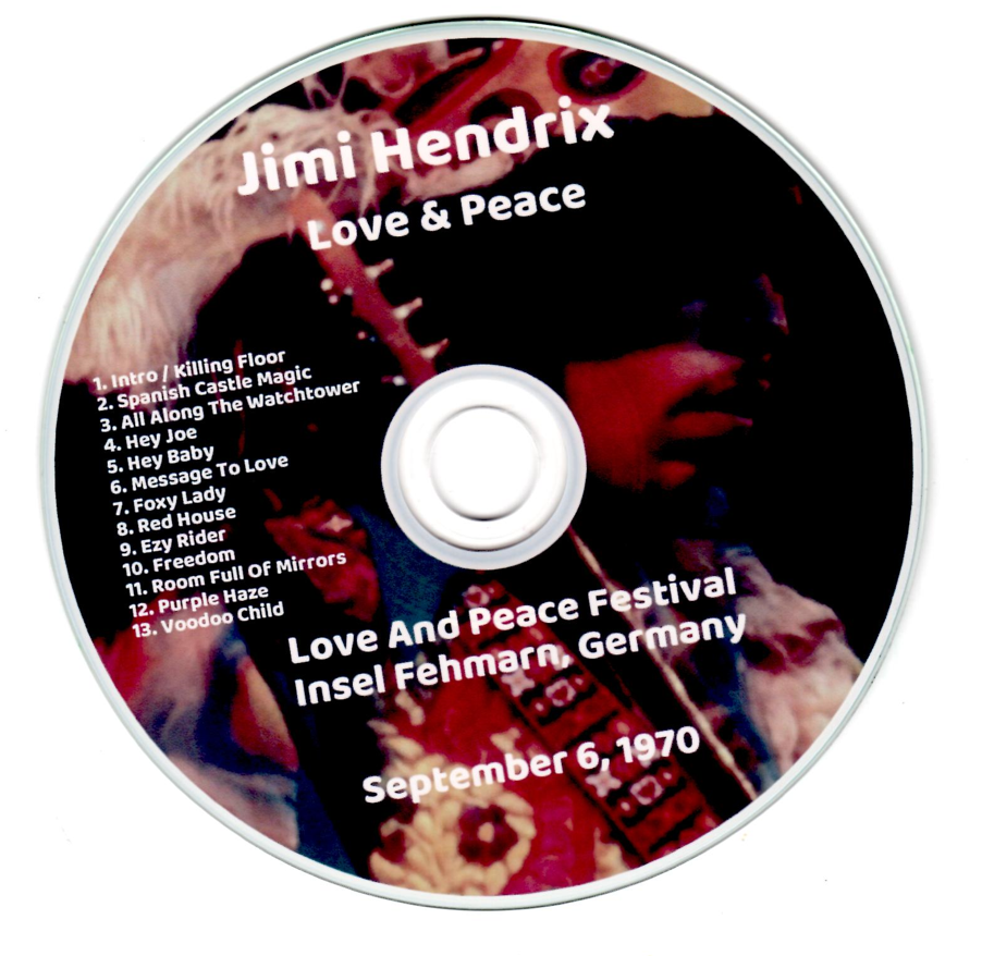 Jimi Hendrix: Love And Peace Festival, Insel Fehmarn, Germany September 6, 1970 - 2nd Source: "Windy Tape" Live Concert (1CD) - Image 3