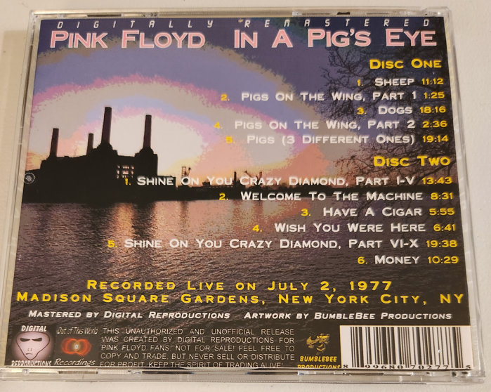 Pink Floyd: In a Pig's Eye - Madison Square Gardens, New York July 2, 1977 Live Concert (2CD) - Image 2