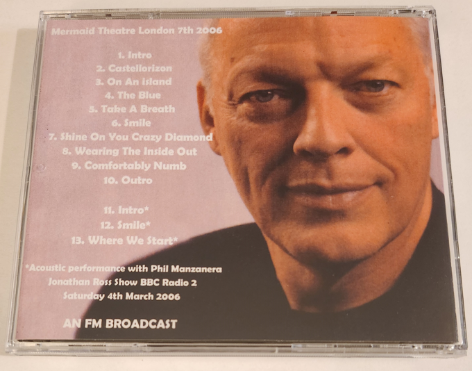 David Gilmour: Mermaid Theatre 2006 - London, March 7, 2006 Live Concert (1CD) - Image 2