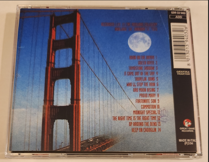 Creedence Clearwater: Midnight On The Bay Oakland Coliseum, Oakland, CA January 31, 1970 Live Concert (1CD) - Image 2