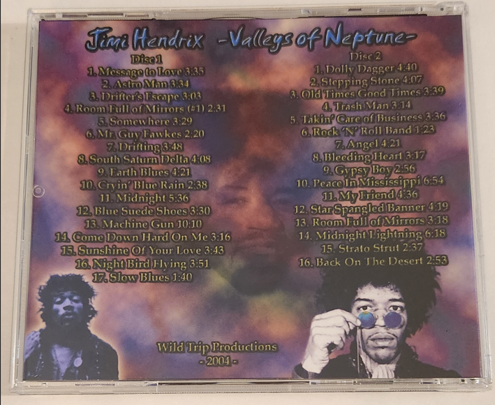 Jimi Hendrix: Valleys of Neptune - Remastered Studio Sessions recordings & Outtakes 1968-70 (2 Double CDs=4CD) - Image 2