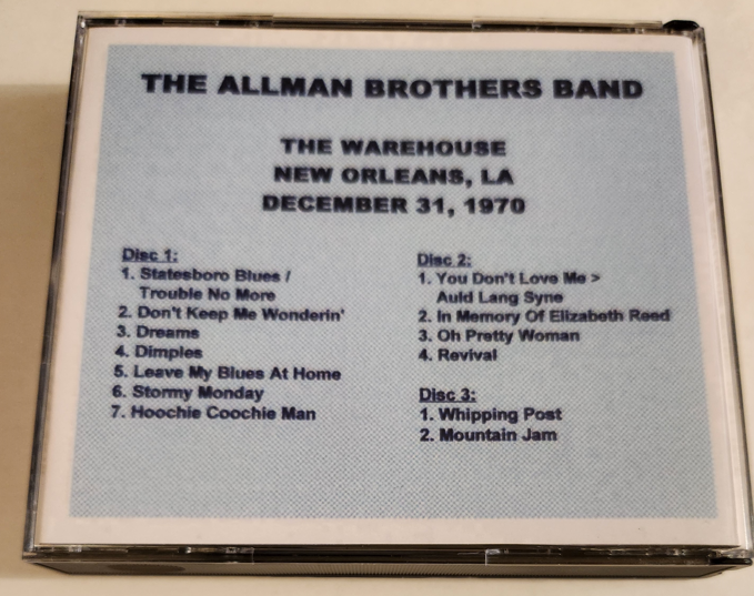 Allman Brothers: New Year's Eve - The Warehouse, New Orleans December 31, 1970 (Live Concert (3CD) - Image 2