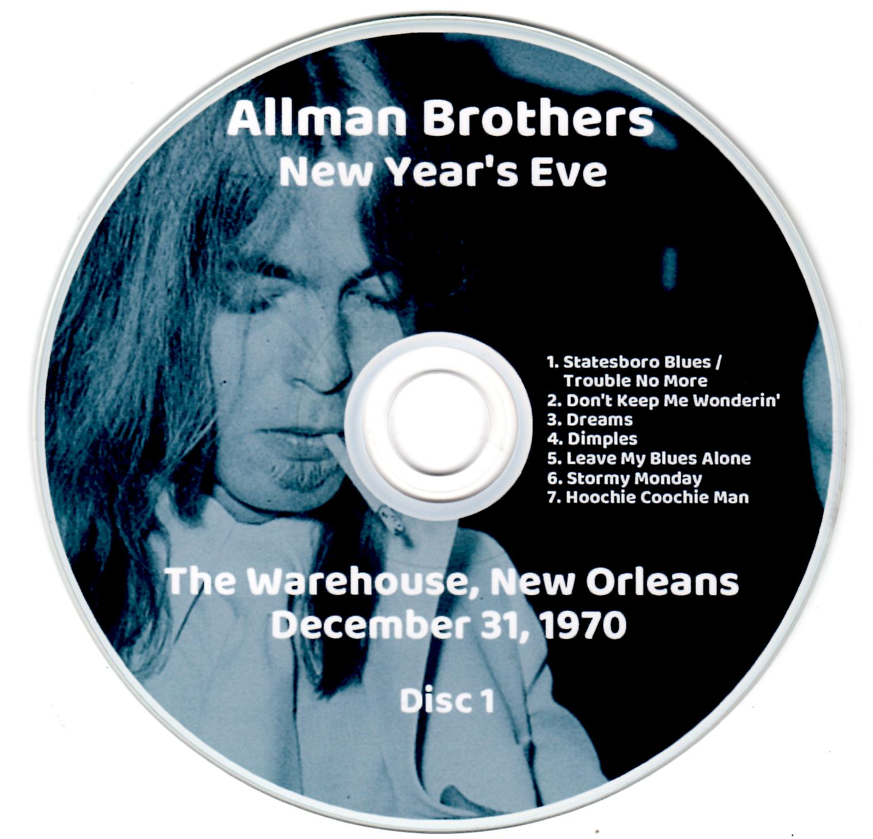 Allman Brothers: New Year's Eve - The Warehouse, New Orleans December 31, 1970 (Live Concert (3CD) - Image 3