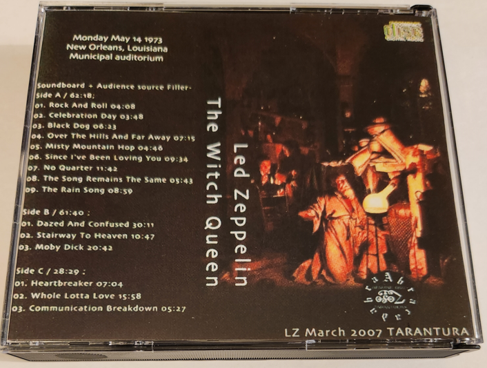 Led Zeppelin: The Witch Queen Municipal Auditorium, New Orleans, Louisiana May 14, 1973 Live Concert (3CD) - Image 2
