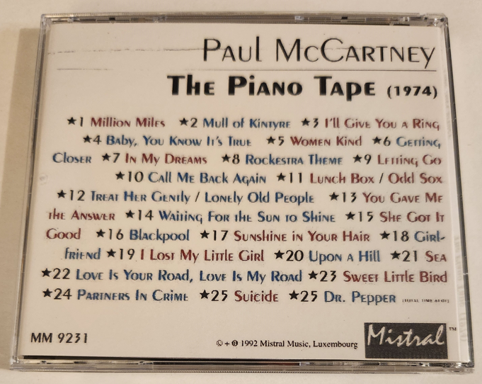 Paul McCartney: The Piano Tape - Studio Sessions, Outtakes (1CD) - Image 2