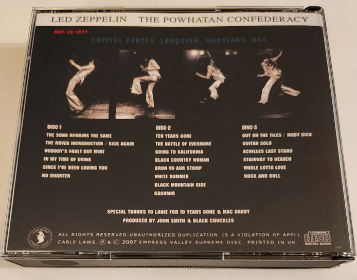 Led Zeppelin: The Powhatan Confederacy - Capitol Center, Landover, Maryland May 28, 1977 Live Concert (3CD) - Image 2