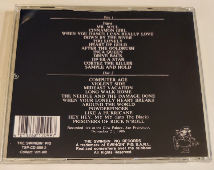 Neil Young: Prisoners Of Rock'n'Roll Cow Palace, San Francisco, CA November 21, 1986 Live Concert (2CD) - Image 2