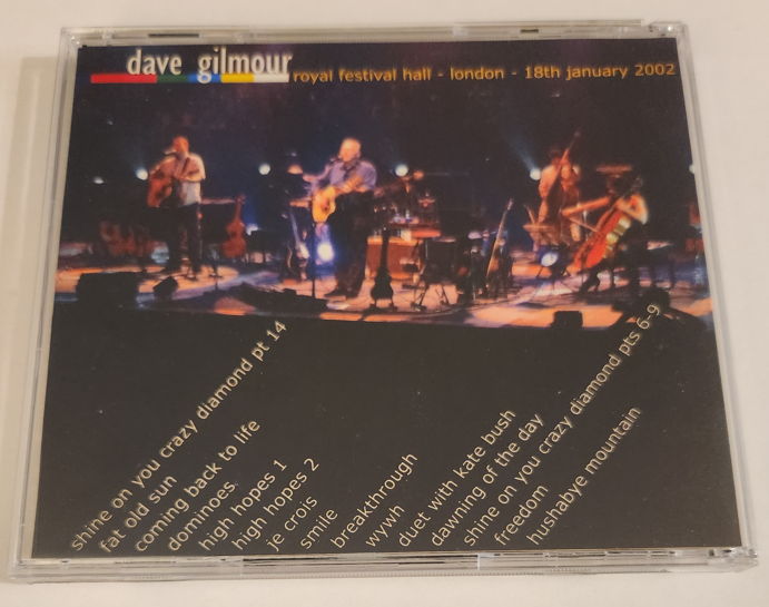 David Gilmour: Shine On You Solo - Royal Festival Hall, London January 18, 2002 Live Concert (2CD) - Image 2
