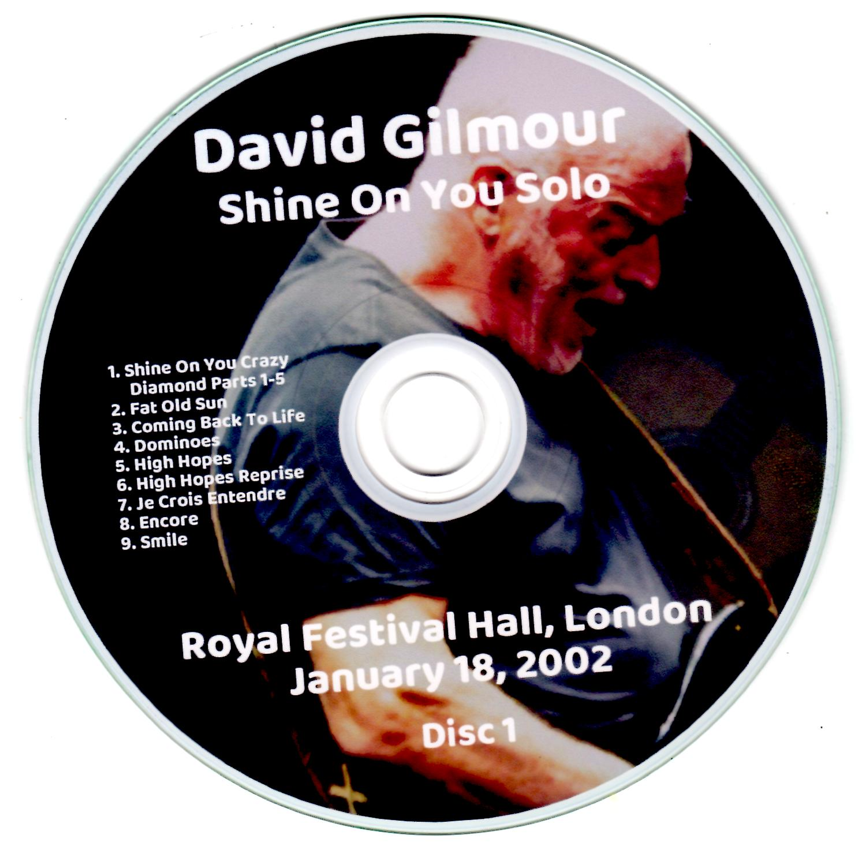 David Gilmour: Shine On You Solo - Royal Festival Hall, London January 18, 2002 Live Concert (2CD) - Image 3