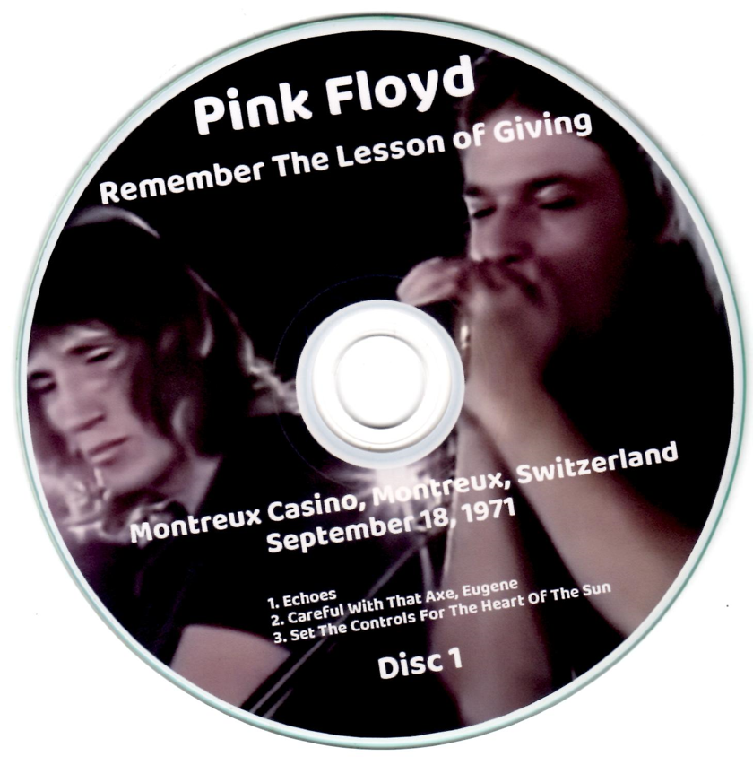 Pink Floyd: Remember The Lesson of Giving Montreux Casino, Montreux, Switzerland September 18, 1971 Live Concert (2CD) - Image 3