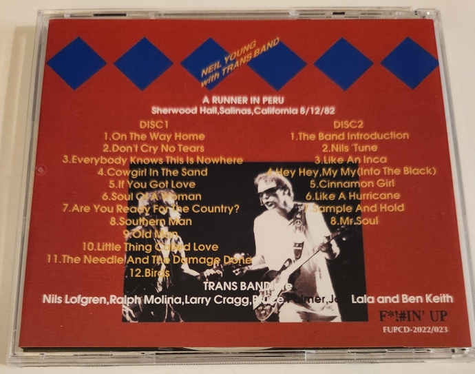 Neil Young & the Trans Band: A Runner In Peru Sherwood Hall, Salinas, CA August 12, 1982 Live Concert (2CD) - Image 2