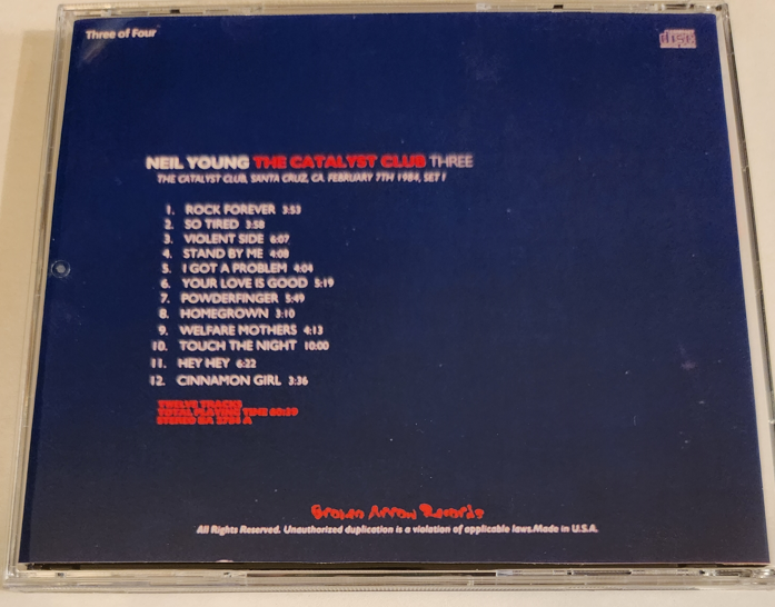 Neil Young & Crazy Horse: The Catalyst Club, Santa Cruz, CA February 6, 7, 1984 Live Concert (4 Separate CDs) - Image 8