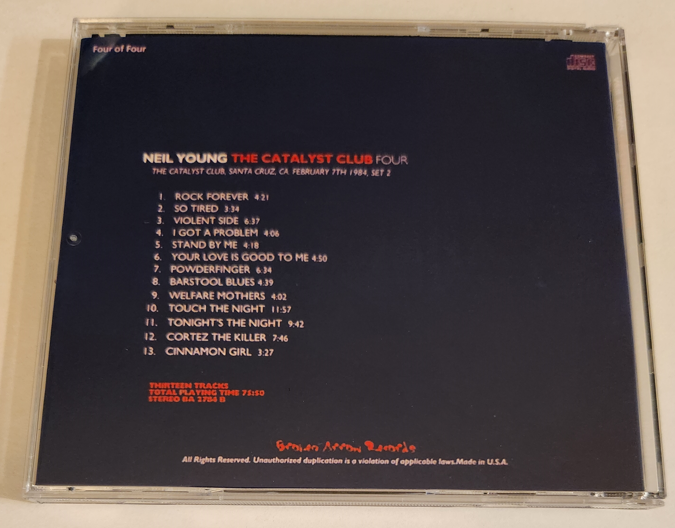 Neil Young & Crazy Horse: The Catalyst Club, Santa Cruz, CA February 6, 7, 1984 Live Concert (4 Separate CDs) - Image 11